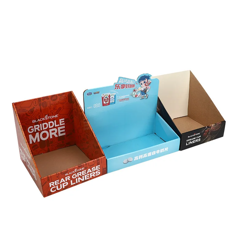 Foldable Retail Counter Display Boxes Paper Cardboard Case for Bar Packaging Candy Chocolate Cookie Stand PDQ Recycled Materials