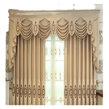 Wholesale Home made blackout fabric luxury living room curtain ready made curtain double layer curtain