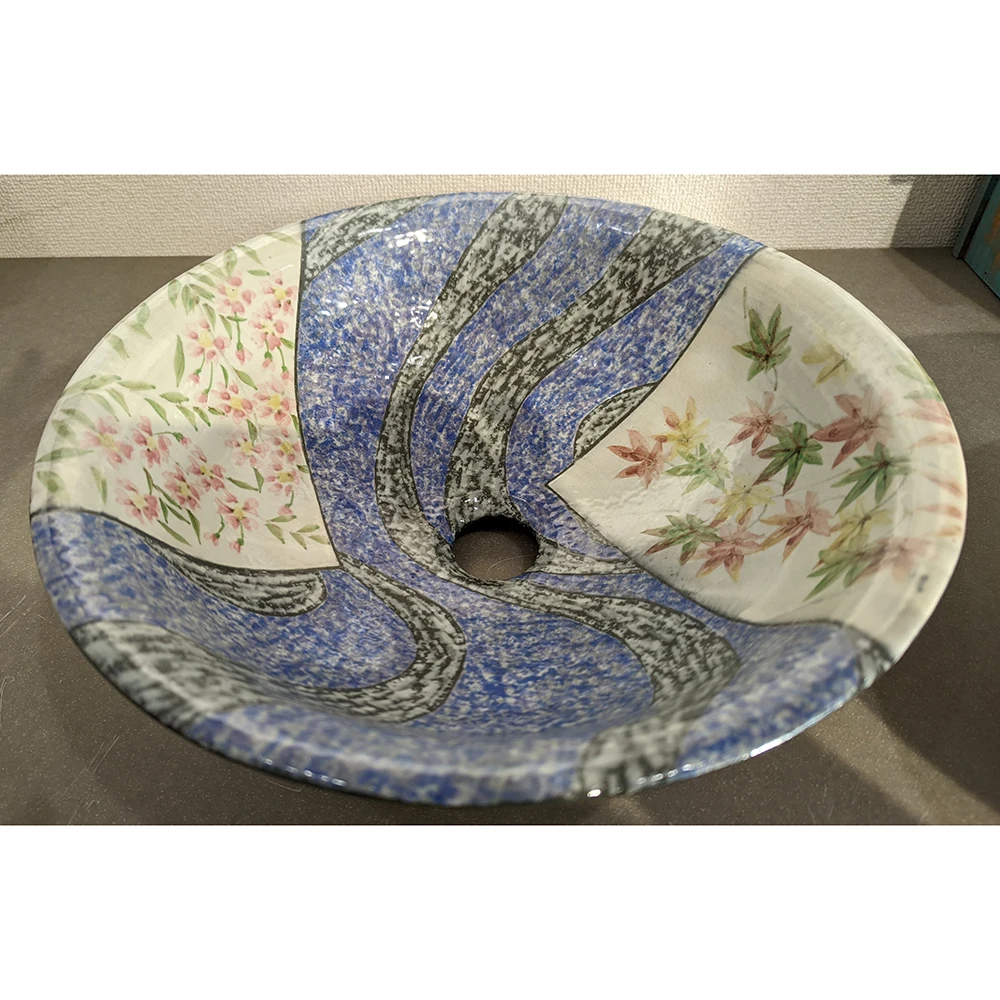 Bathroom Products Japanese Wholesale Freestanding Art Ceramic Basin