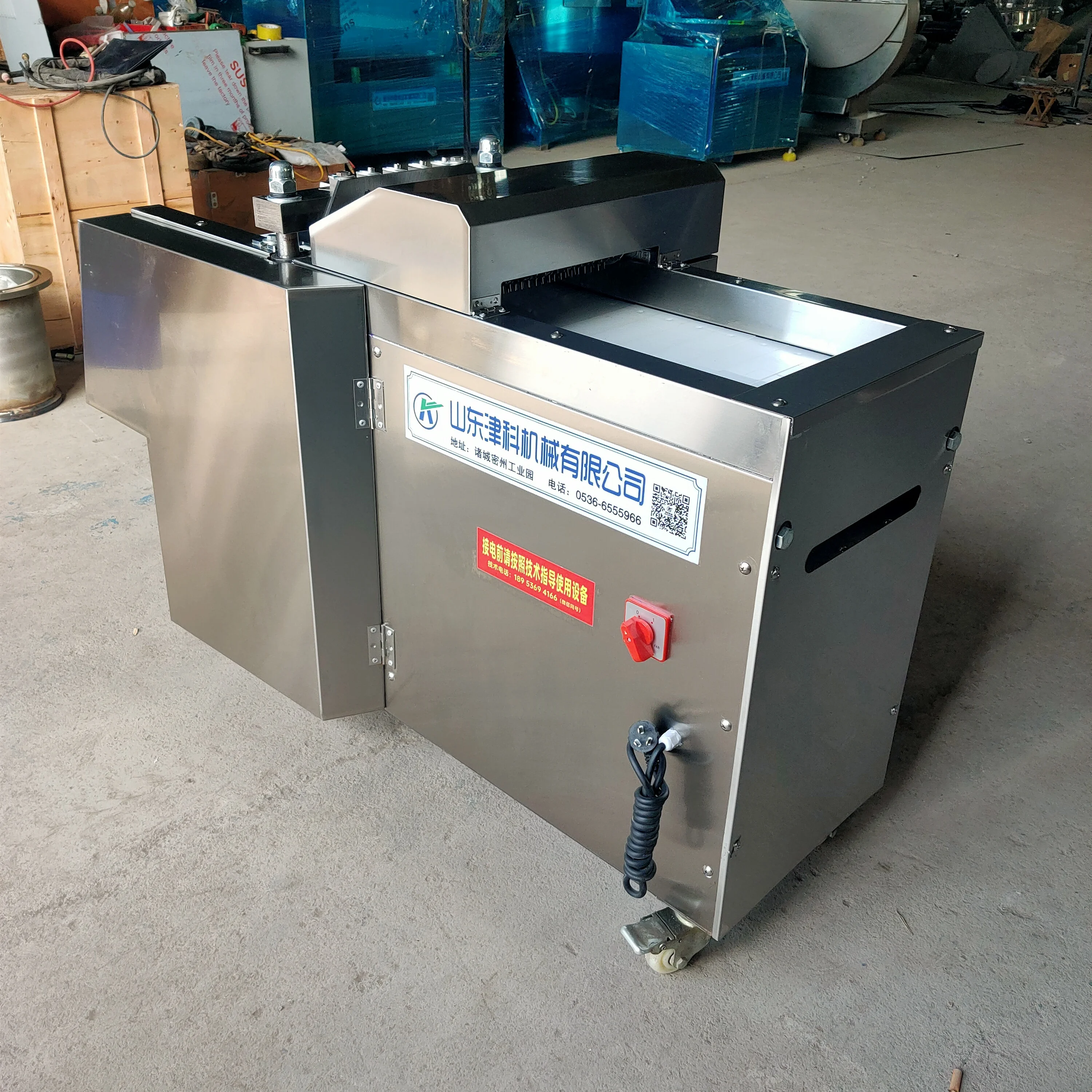Automatic Chicken and Fish Cutting Machine for Whole Chicken Block Cubes Cutter Frozen Fish Chopping