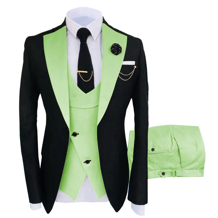 New Grooming Tuxedo Male Suit Boutique Elegant Gentleman Men Clothing 3 Piece Set Luxury aperçu 18