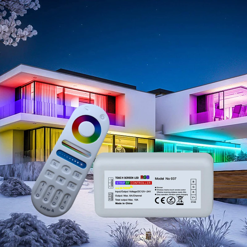 RF-LED-Fernbedienung 2,4G – Touch-Control Für Bis Zu 4 Zonen, Steuert RGBW-Lampen, Reichweite Bis 30 M Durch Wände
