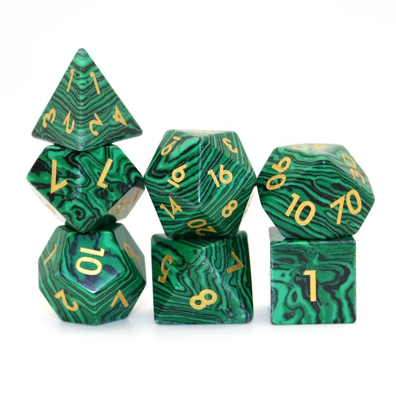 16mm Dice Set Polyhedral Rpg Custom Gem Dice Dnd Dnd RPG Board Game Gemstone Customized Color Customized Packing Customer Logo