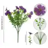 Small bunch of flowers, 7 branches - purple