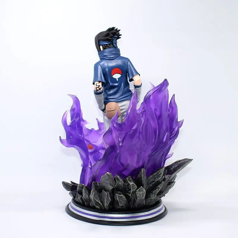 Anime Naruto Shippuden Figure 25cm Uchiha Sasuke Childhood Sasuke GK PVC  Action Figure Model Collectible Statue Doll Toy Kid Gif