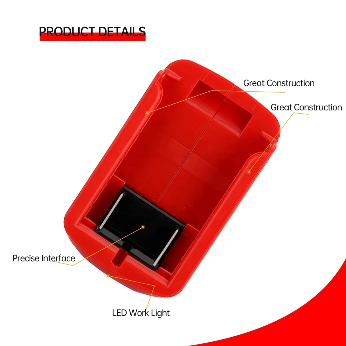 Newest Li-ion Battery Converter USB Power Source Adapter With LED Lights 12V DC Port Charger for Craftsman 20V Battery V20