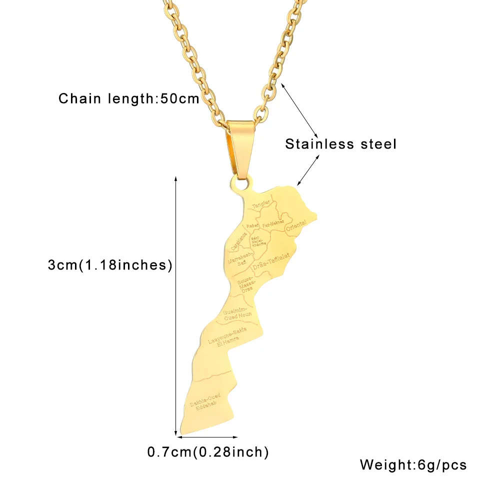 Africa Map Necklace