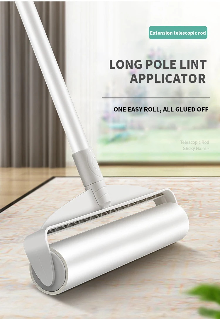 Eliminate Pet Hair Adjustable Long Handle Pet Hair Removal Brush