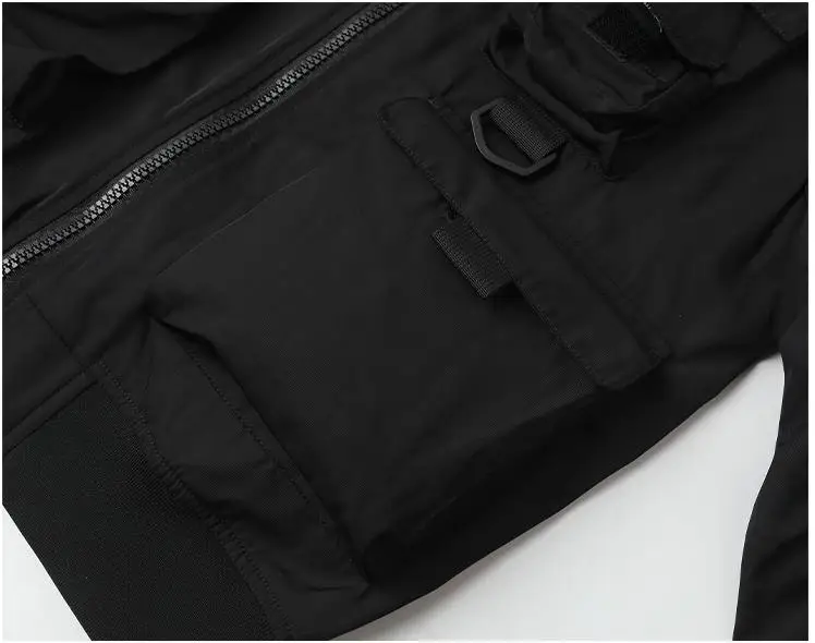 2024 Men's American Retro High Quality utility Multi-pockets workwear waterproof bomber jacket_voghion.com