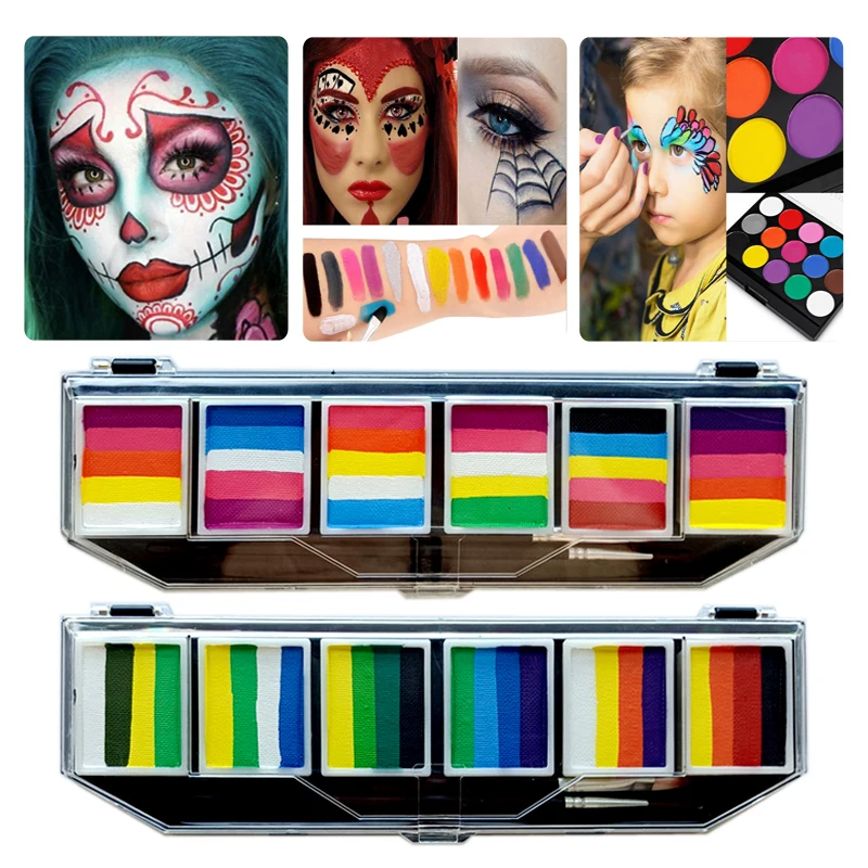 Wholesale Halloween Kids Face Body Paint Set Party Makeup Waterbased