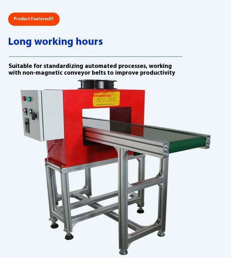 TEBAK Conveyor Belt Roller Frame Demagnetizer Non-Powered Demagnetizing Machine for Steel Iron Workpieces