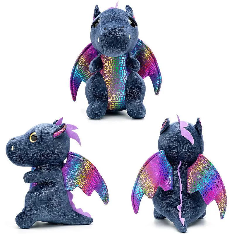 Cartoon Cute Color Wing Small Flying Dragon Doll Dinosaur Plush Toy Kawaii Tyrant Pillow Soft Stuffed Toys Kids PP Cotton Gift