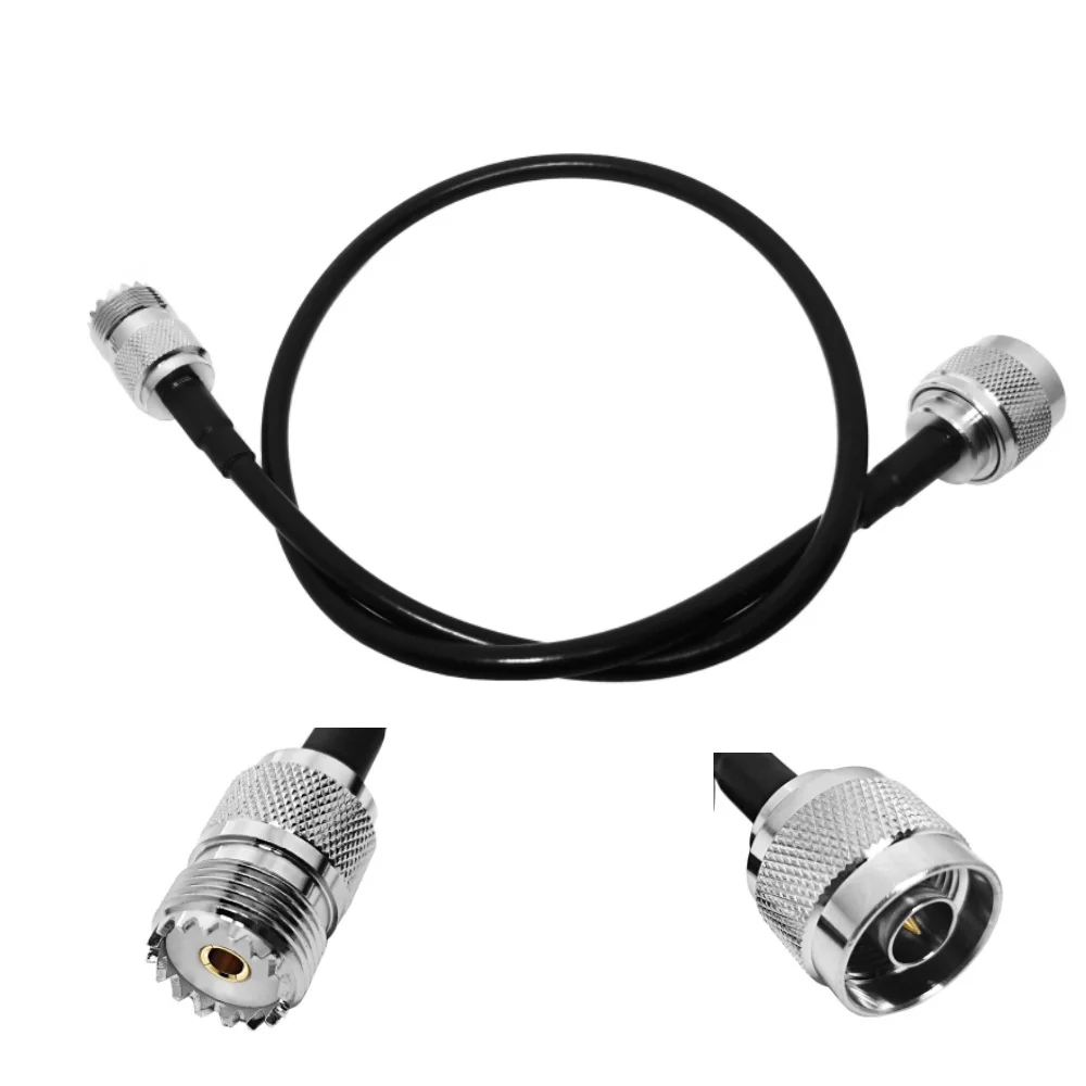 RF Coaxial Communication Cable 50 Ohm N Male to UHF Female for Low Loss  Extension LMR200 RG58 LMR195 LMR200 Cable Assembly