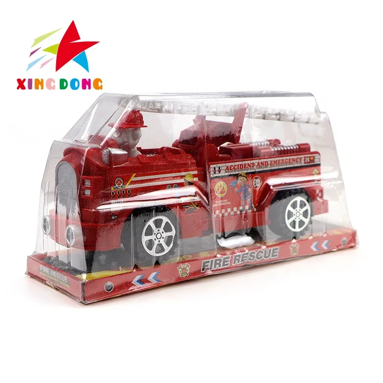 small size inetia car truck fire series  accident and emergency vehicle toys with crane