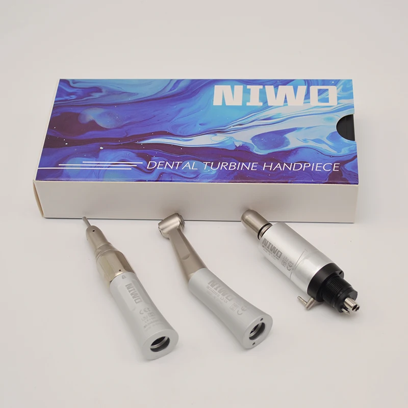 L2 FX Midwest 4 Borden 2 Holes Dental Low Speed Air Motor Straight Push Contra Angle Handpiece