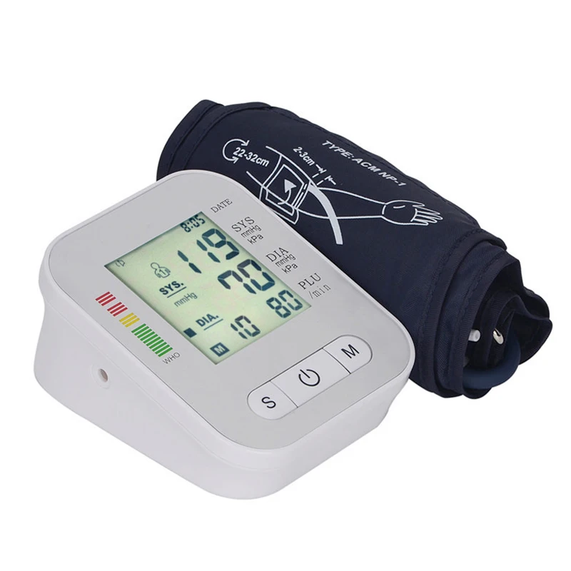 Качественный медицинский Автоматический цифровой прибор для измерения артериального давления, перезаряжаемый тонометр для измерения и частоты пульса
