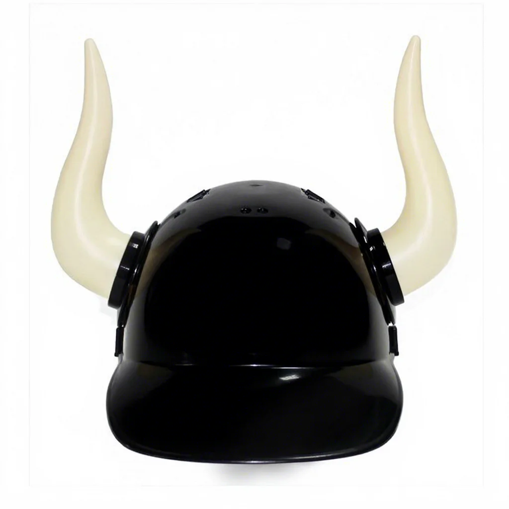MHH102 Striped Party Plastic Toy Roman Knight Medieval Armor Viking Helmet with Horns for Adults