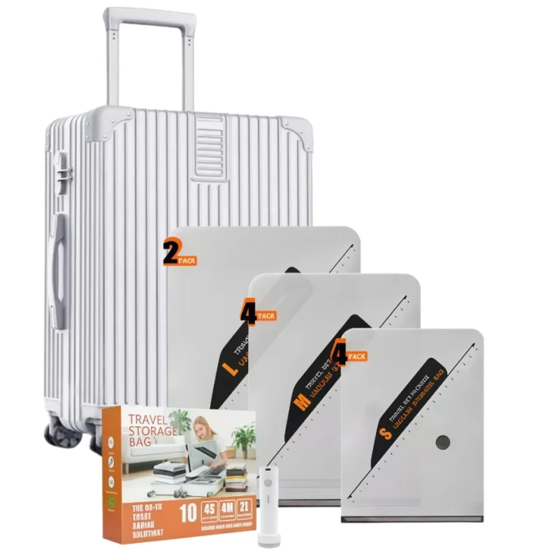 L-Vacuum Storage Bag Travel Wireless Rechargeable Electric Pump Lightweight Eco-Friendly Europe Design Compression Clothing