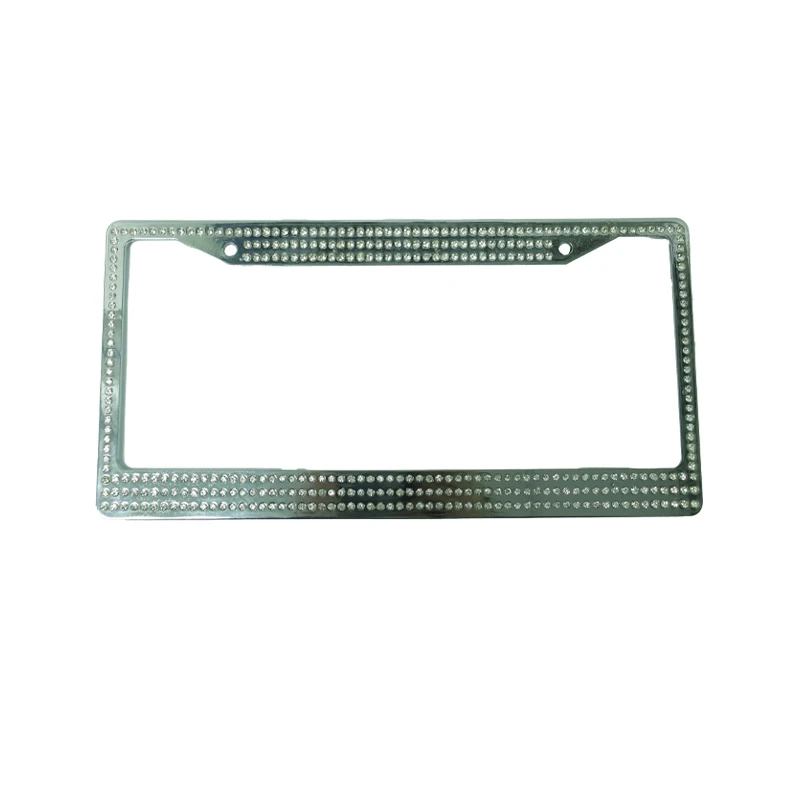 Aluminum Material for Car Number Plate Bling Crystal License Plate Frame