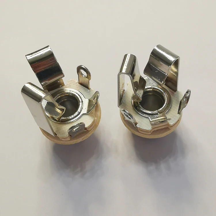 Presa Jack 1/4'' Rotonda In Acciaio Per Pannello - Piastra Di Montaggio Per Altoparlanti