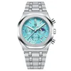 White shell, sky blue surface, steel strip