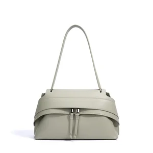 Custom Logo New Leather Ladies Handbags Simple Fashion Underarm Bag Elegant Design Women Shoulder Bags