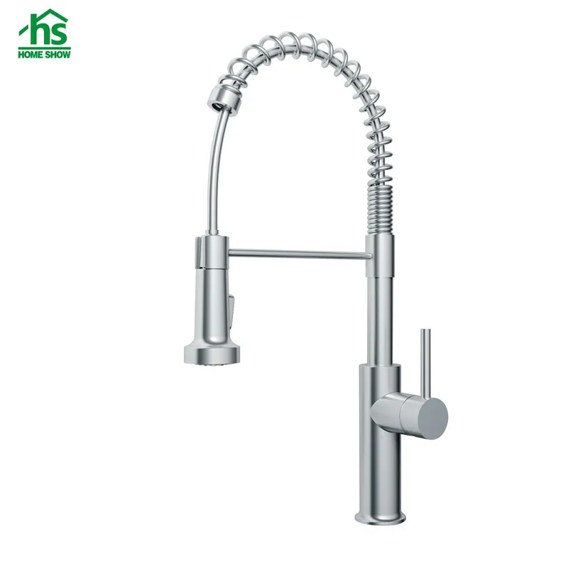 spring pull out kitchen faucet