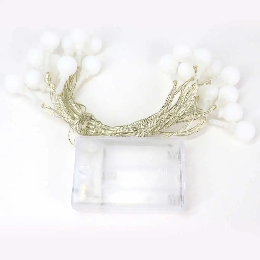 Small Round Ball Led String Lights,Outdoor Waterproof Battery Creative