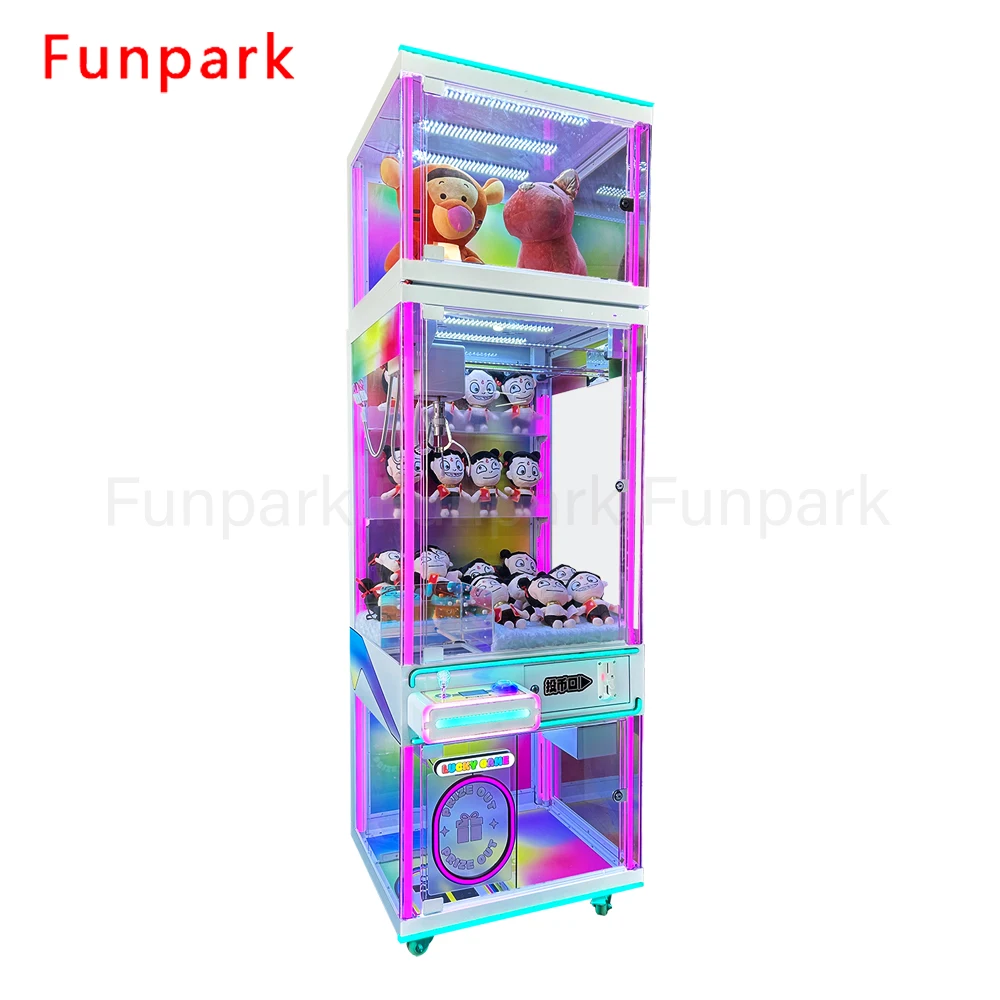 Funpark New Design Amusement Prize Box Claw Crane Dolls Gifts Machine Game Coin Operated Games factory