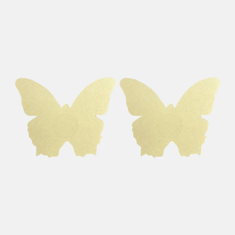 JOGOGO Wholesale Customize Disposable Nipple Cover Butterfly Shape Invisible Backless Breathable Nude Nipple Pasties for Girl