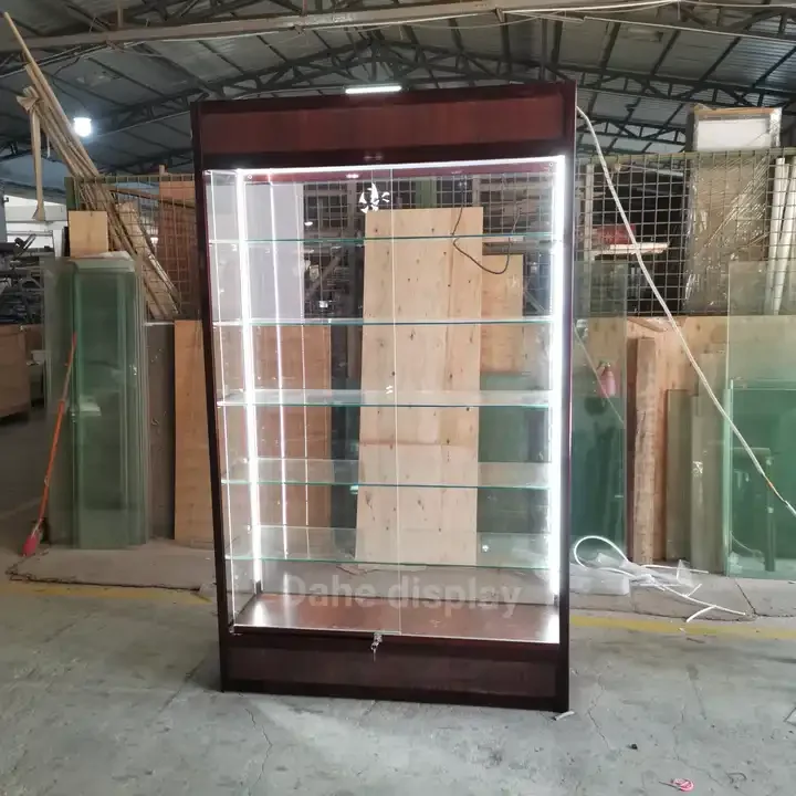 Used Display Cases Multiple Usage Curio Cabinet Glass Display Cabinet Wall Display Cases ...