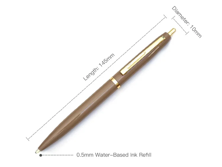 Custom Luxury Metal Gel Pens Set 12 Colors Mini Bolt Action Roller Pens 0.5mm Writing Width Cute Stationery for Girls Wholesale