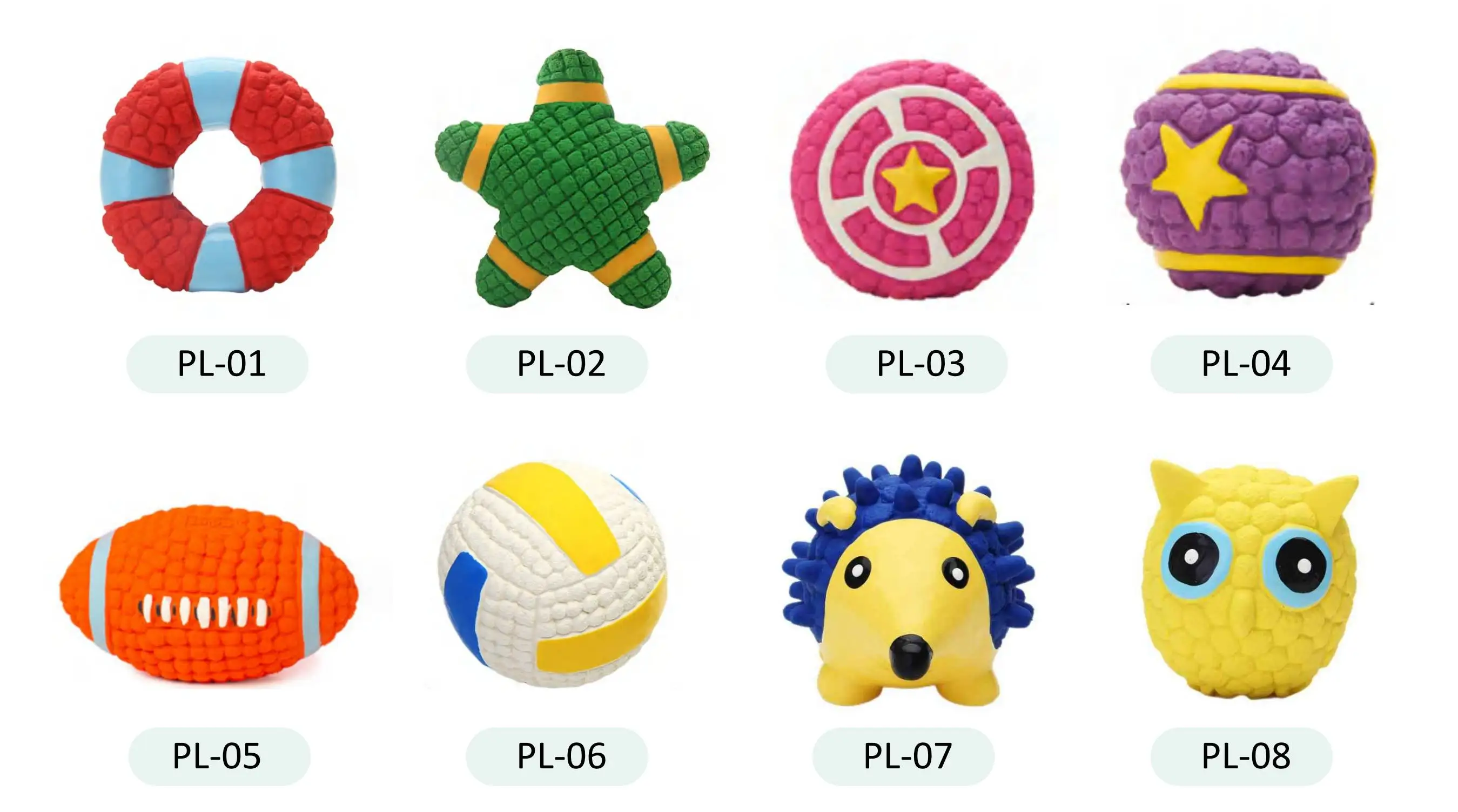 New Trend Customized Latex Durable Pet Playing Dogs Chew Toy Set For