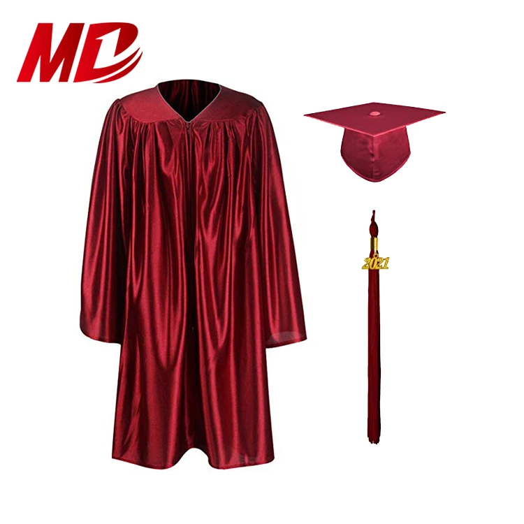 Shiny Maroon Graduation Toga For Kindergarten Ceremony - Buy Graduation ...