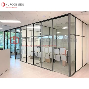 Modern Design Cost-Effective Office Glass Partition Wall Furniture Room Dividers Acoustic Partition with Metal Frame