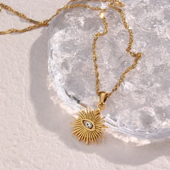 Collana Uomo Con Ciondolo Occhio Del Diavolo - Portafortuna In Acciaio Inox - Gioiello Trendy E Protettivo - Regalo Originale