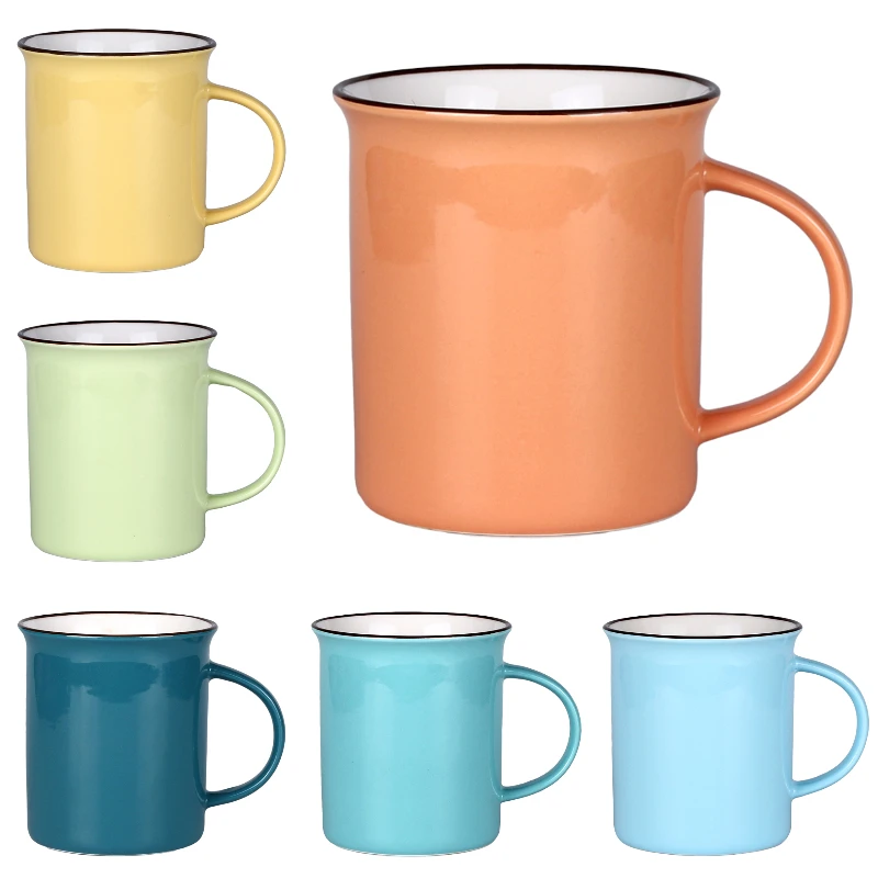 Wholesale Personalised Vintage Enamel Looks Solid Color Ceramic