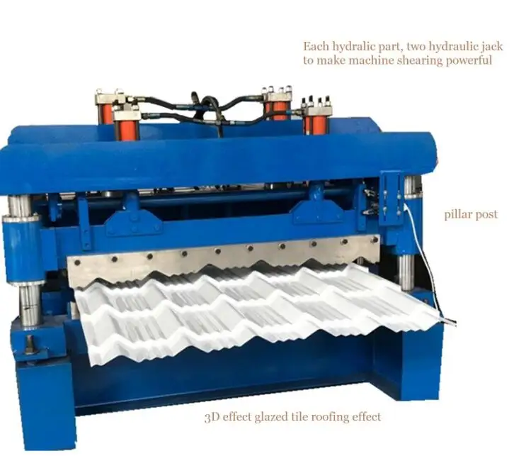 Metal Glazed Tile Roofing Sheet Making Machine Full Automatic Easy