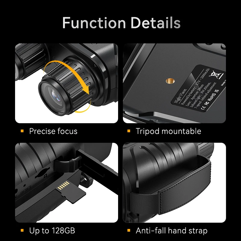 ANESOK328 Night Vision Goggles - 10X Digital Zoom & 4K