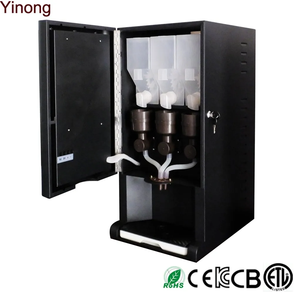 3 Hot and 3 Cold Drink New Small Tea Time Coffee Vending Machine Coin Operated Coffee Maker