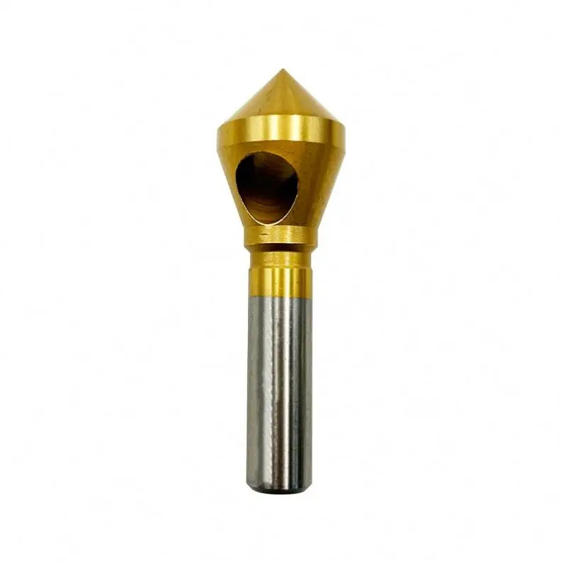 TEBAK Deburring Drill Countersunk Head Chamfering Tools 2-20mm Titanium-Plated Coated Countersink Deburring Drill Bit Set