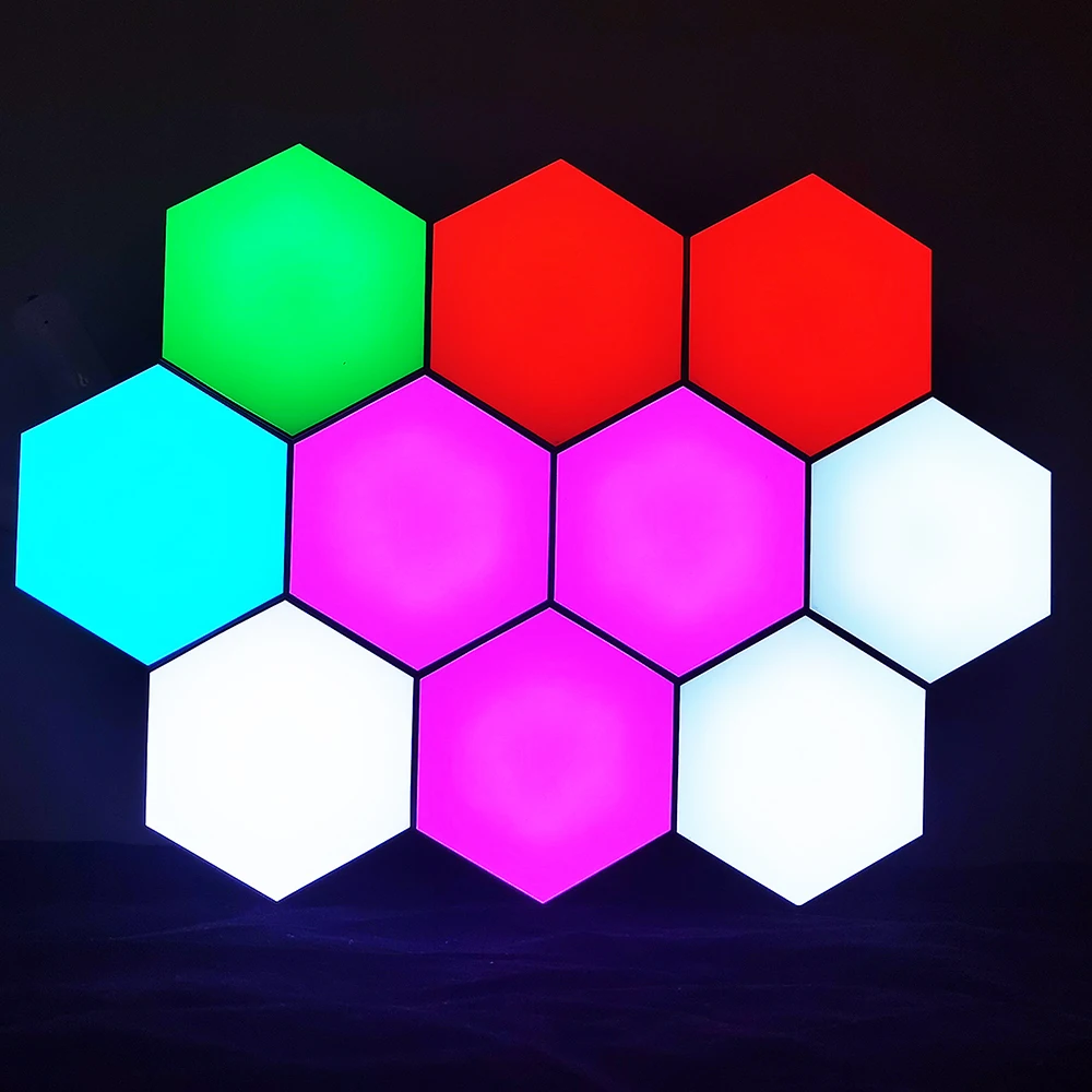 USB Connection Smart Hexagonal Wall Lamp Geometry Splicing Touch Decoration Lighting Led Night Light