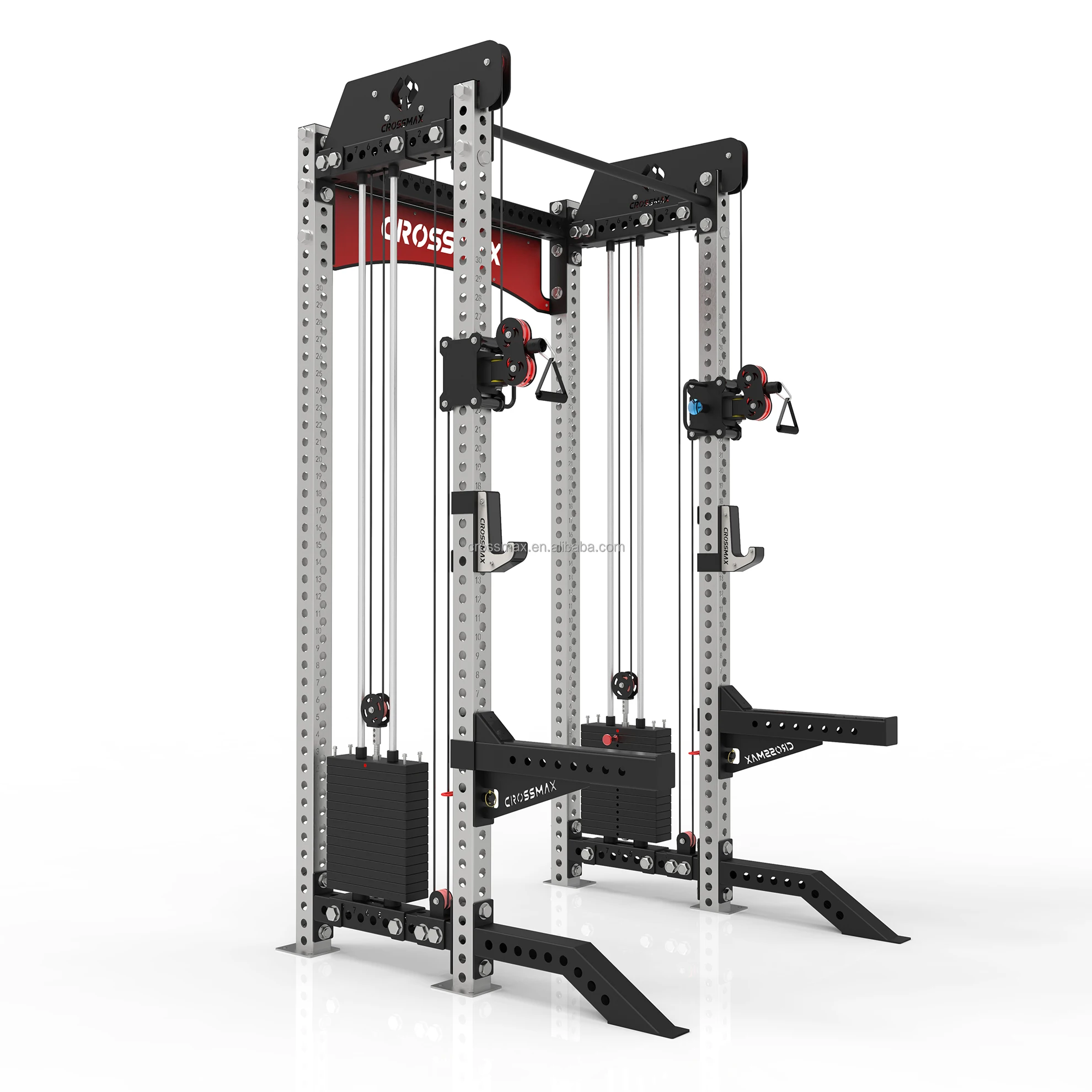 Crossmax Half Power Rack with Cable Crossover Multi-Functional Home & Commercial Gym Station
