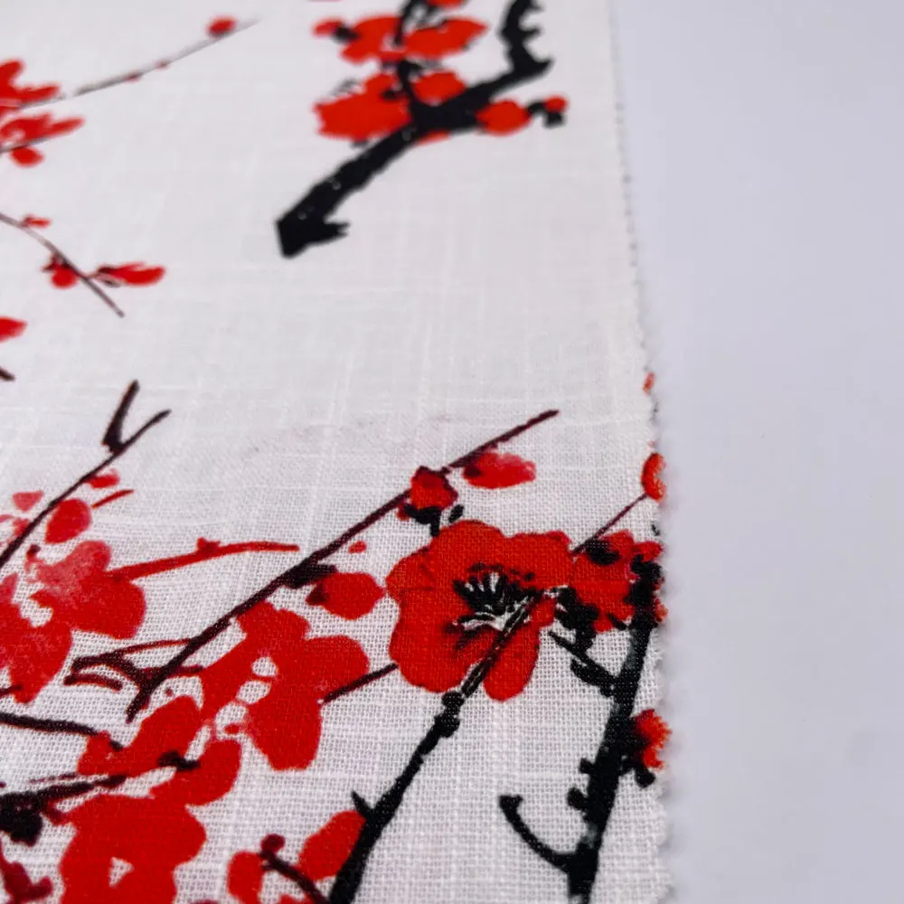 Индивидуальный модный вискозный льняной шов, реактивный цифровой принт для платьев