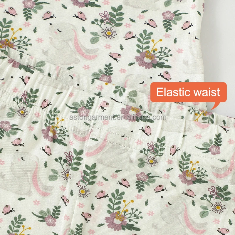 Custom Summer Soft Bamboo Solid Baby Clothing Set Short Sleeve Bamboo