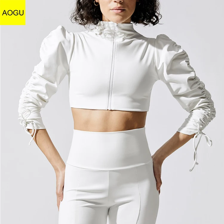 white activewear jacket