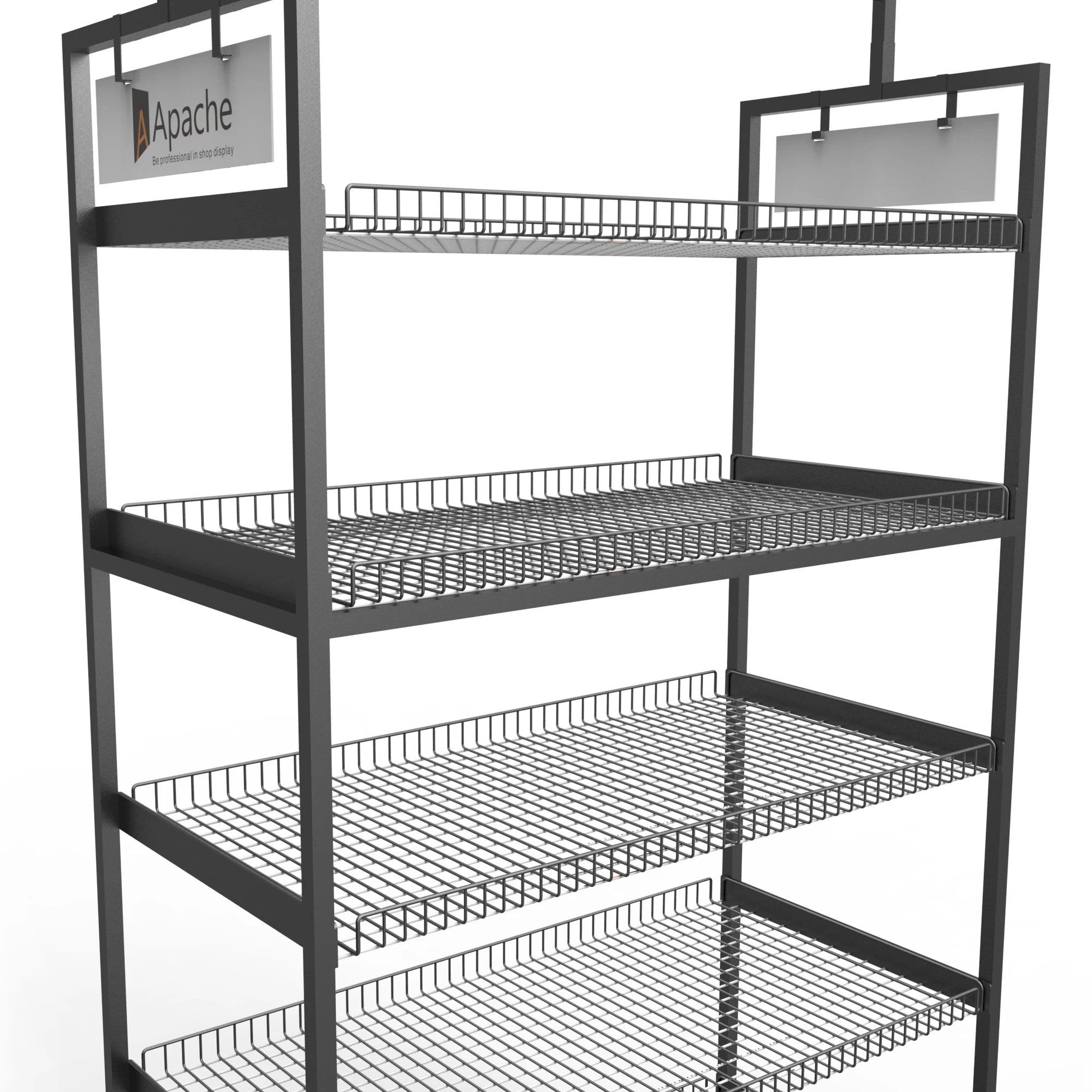 Sheet Shaped Snack Metal Display Rack For Supermarkets Food Packaging