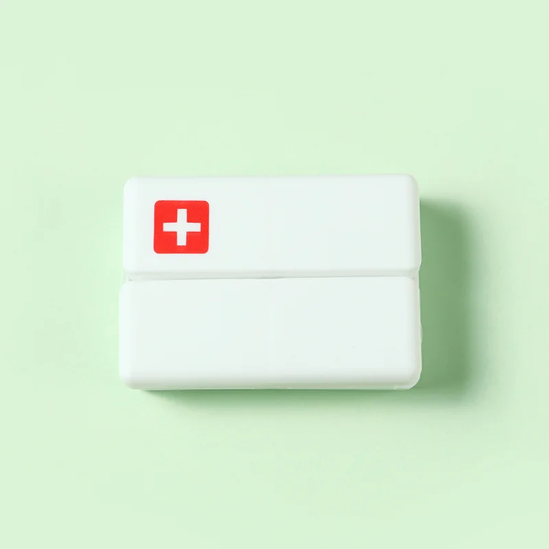 Mini Medicine Box 3 Compartment Pill Storage Box Large Capacity Portable Sealing Case