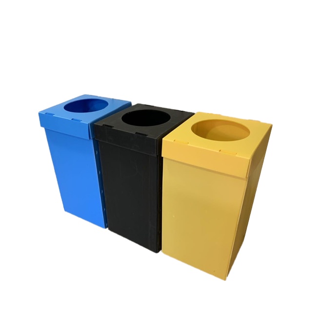 Foldable PP Cardboard Recycle Bins Coroplast Trash Bin for Indoor