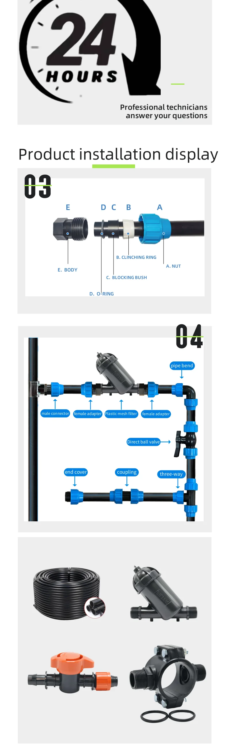 4 inch for agricultural greenhouse irrigation model 25-1